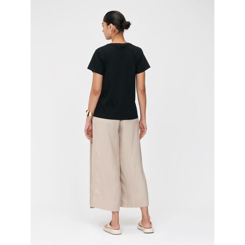 Veronika Maine Black Jersey Slim Line Tee image number 1